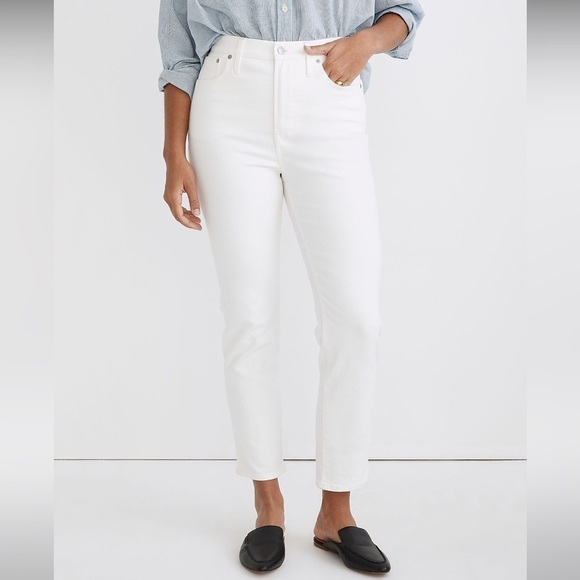 Madewell The Perfect Vintage Jean in white size 26 high rise skinny fall - Picture 7 of 15